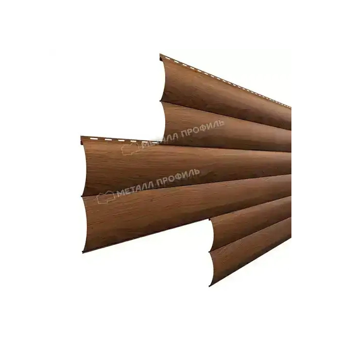 Металлический сайдинг Woodstock-Т Металл-Профиль ECOSTEEL Мореный Дуб 28х330 | матовый